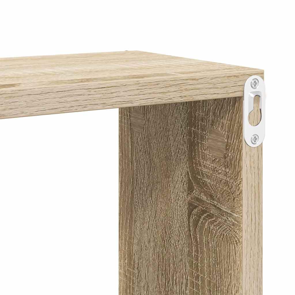 vidaXL Mensole a Cubo 4 pz Rovere Sonoma 30x15x30 cm