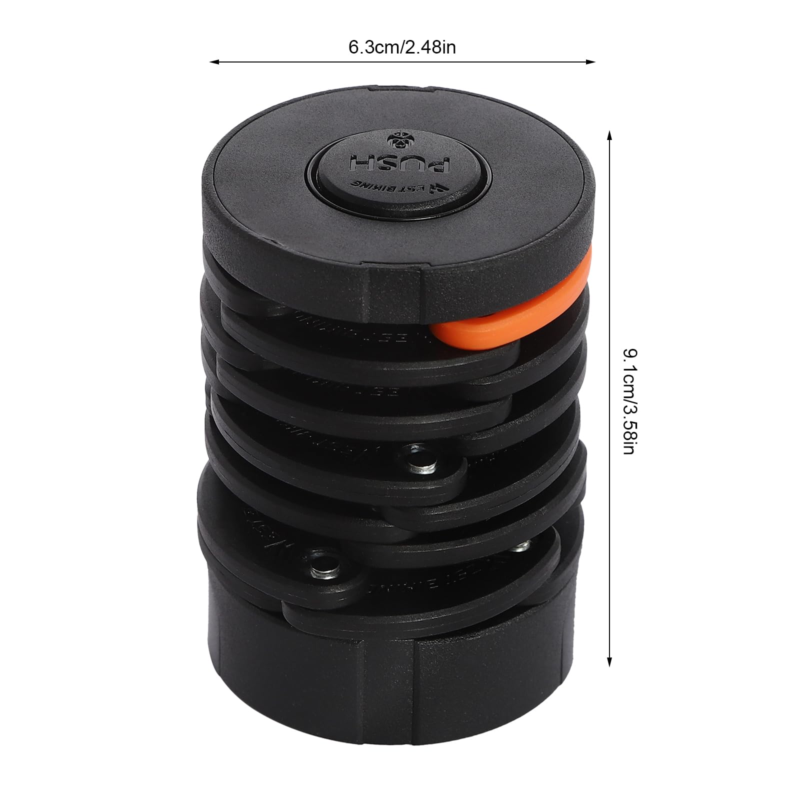 Lucchetto pieghevole per bicicletta con supporto, lucchetto a combinazione con 2 chiavi, per mountain bike, bici da corsa, BMX MTB