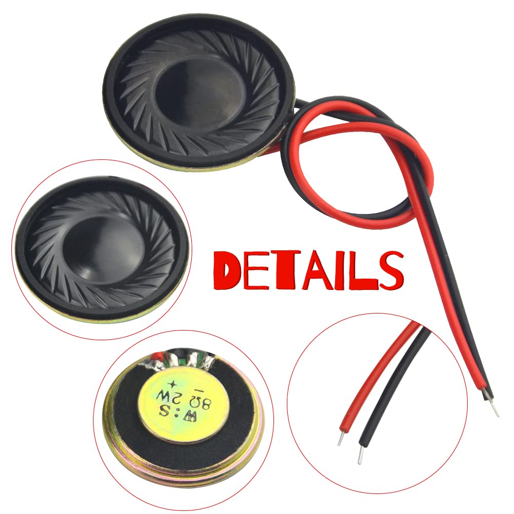4 Altoparlanti 8 Ohm 1W Con Magnete Interno - Per Progetti Audio Fai Da Te E Riparazioni - Foto 4