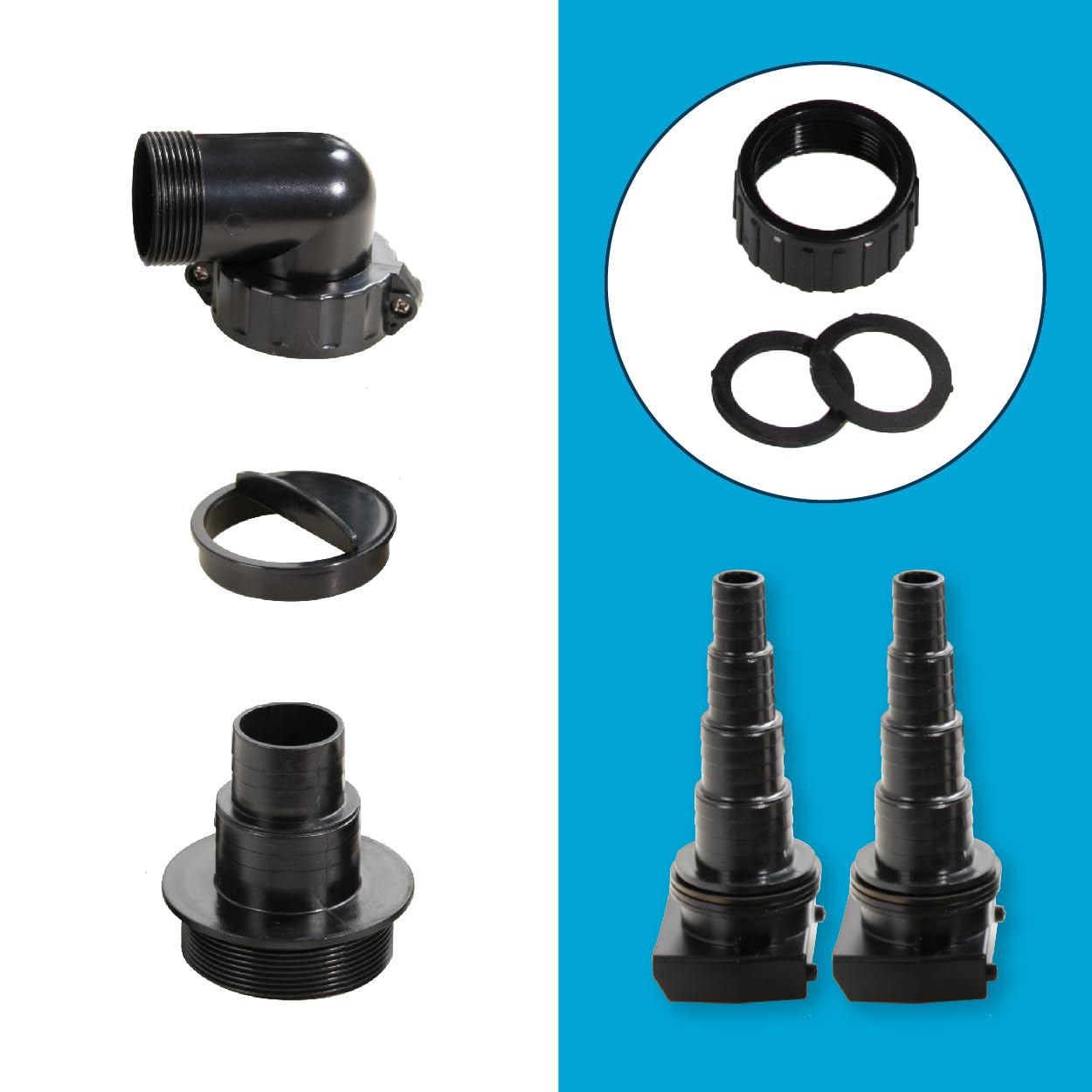 AquaForte - MBF-350 Mehrkammerfilter, Max. Teich 12m³, Max. 8m³/h | Maße: 54x40x40cm, Geeignet für verschiedene Filtermedien