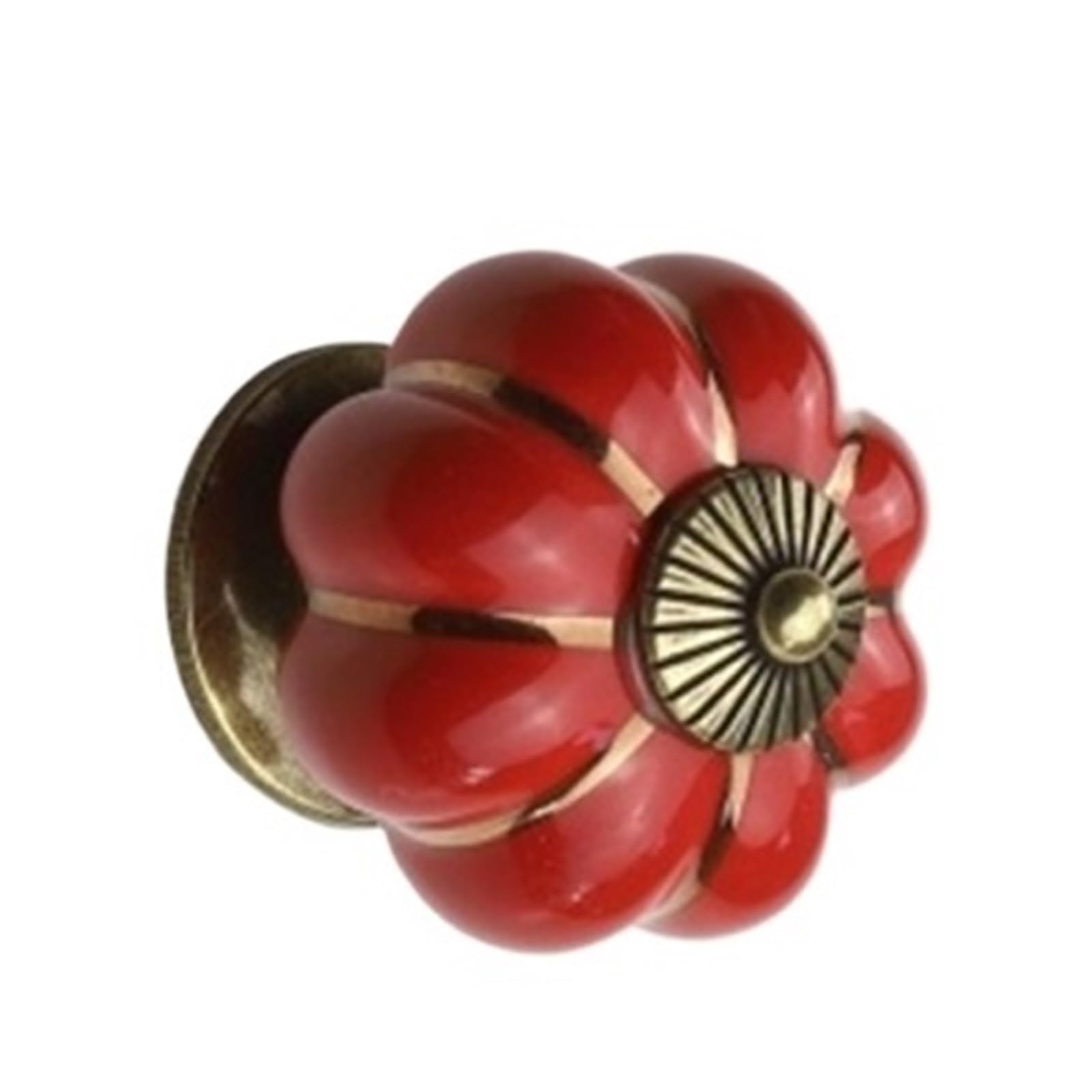 Ceramic Handle Drawer Knobs, 37mm Ceramic Drawer Knobs Multicolor 6pcs(Red)