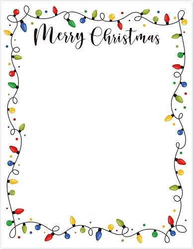AnyDesign - 80 piezas de papel de papelería de Navidad colorido con membrete decorativo para notas, tarjetas de felicitación, invitaciones, oficina, disponible en Yaxa Costa Rica