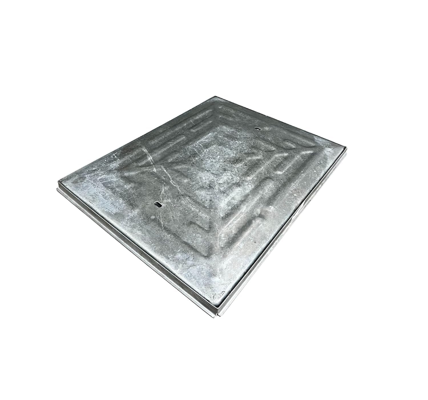 Galvanised Steel Manhole Cover & Frame 645x495x25mm Solid Top 5‑Tonne