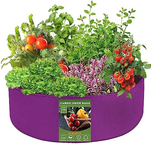 Maius Potato Grow Bag, 15/50/100 Gallon Grow Bag Raised Garden Bed Bag Round Breathable Planting Grow Container for Potato Tomato Carrot