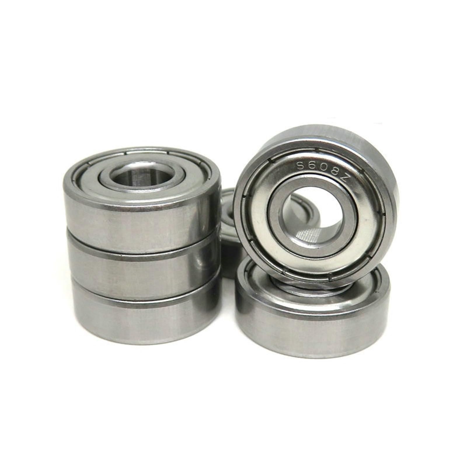 Rodamientos de bolas de acero inoxidable S608 ZZ 440C de 8 x 22 x 7 mm (5 unidades)
