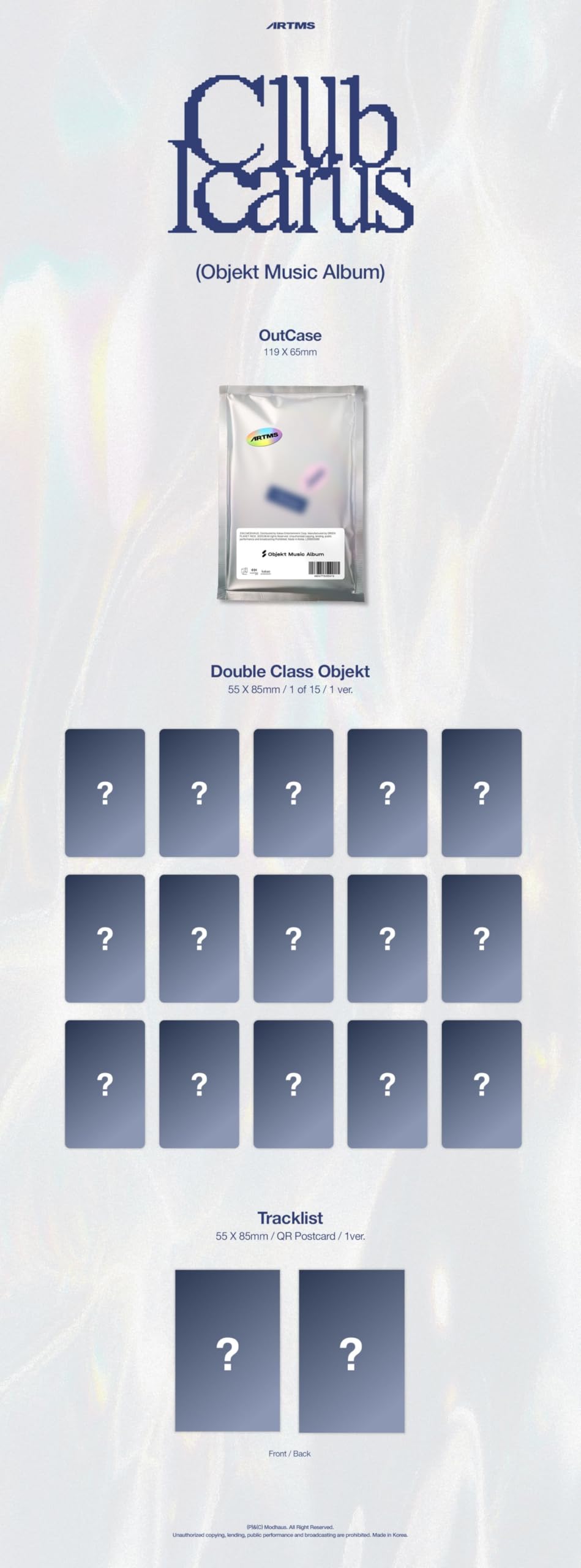 Amazon.com: ARTMS Club Icarus 1st Mini Album with Tracking Sealed
