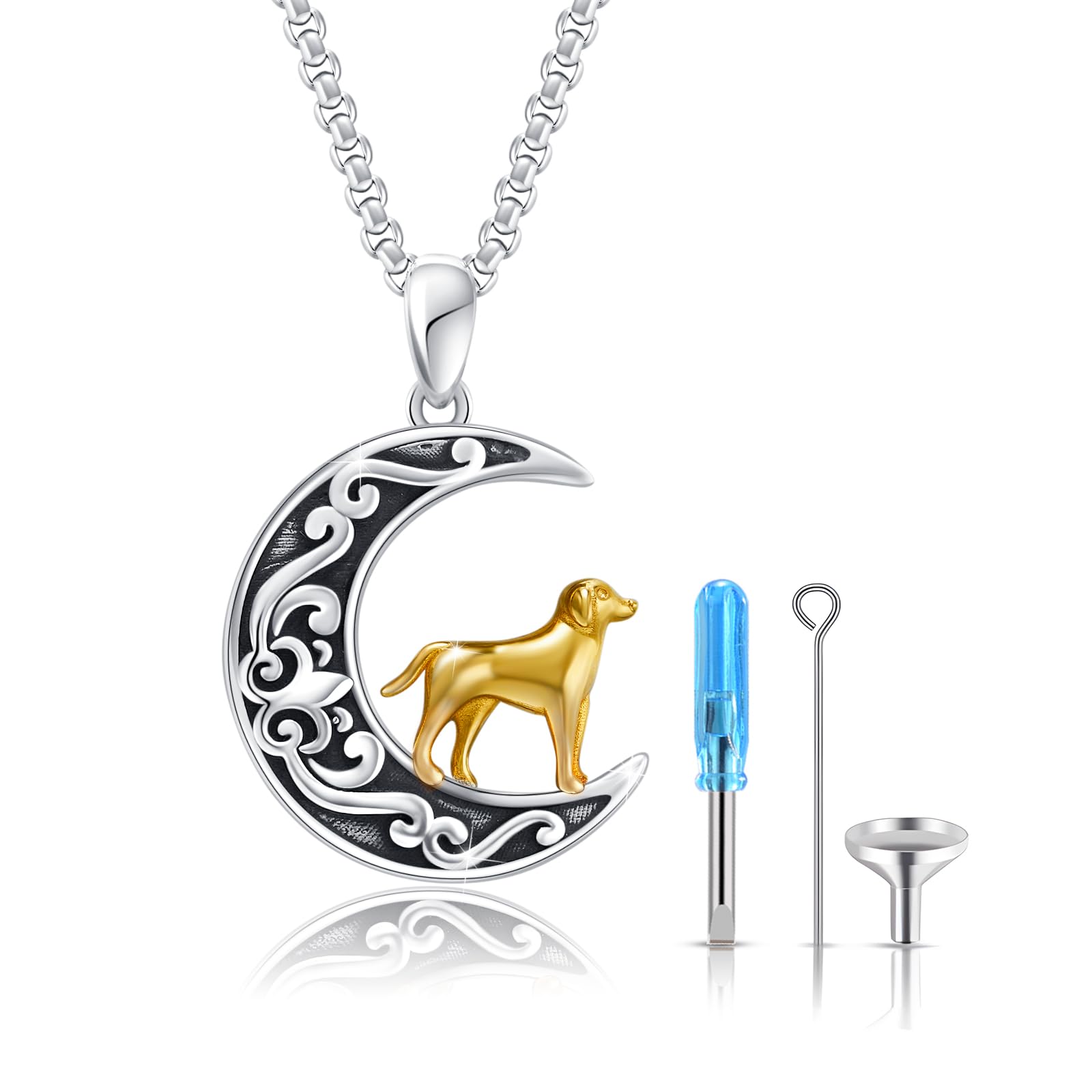Collana a urna in argento Sterling 925 per ceneri, unisex, gioiello commemorativo