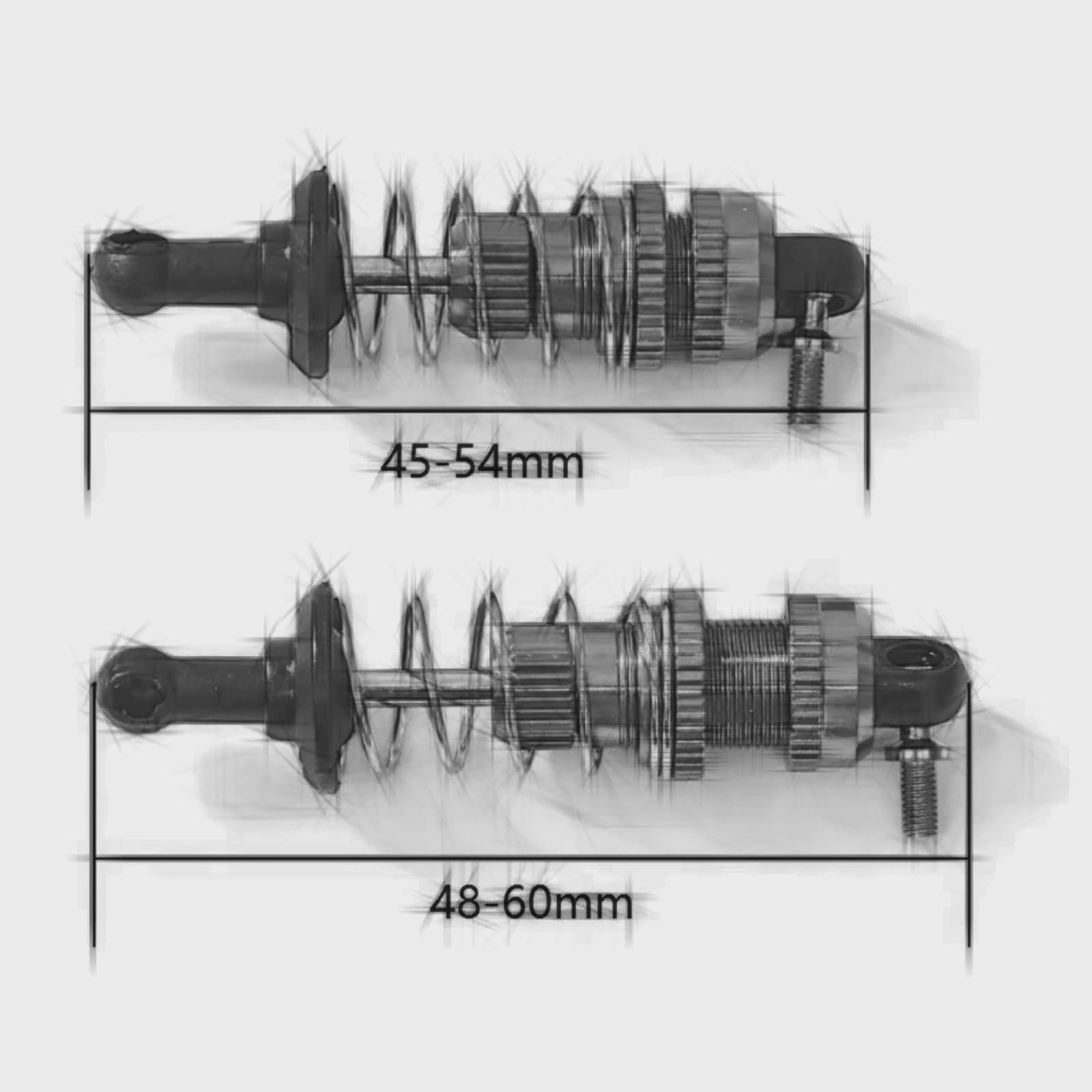 Amortyzator RC Dla SG1603 Dla UDIRC UD1601 UD1603 UD1604 UD1607 1/16 4 szt. Metalowy amortyzator RC Części samochodowe Akcesoria do części zamiennych (Plasticshockabsorber)