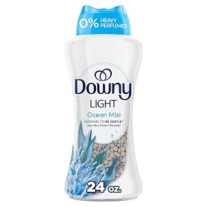 Downy Light Laundry Scent Booster Beads Ocean Mist Scent 24 OZ In-wash fabric beads designed to be gentle