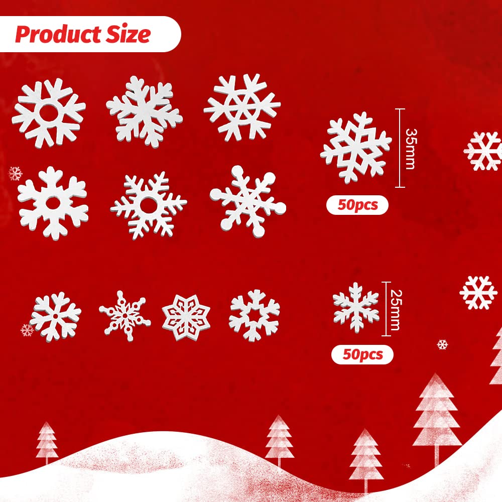 200 Flocons De Neige En Bois Pour Décorations DIY - Environ 2,3 Cm, Formes Variées - Noël, Artisanat