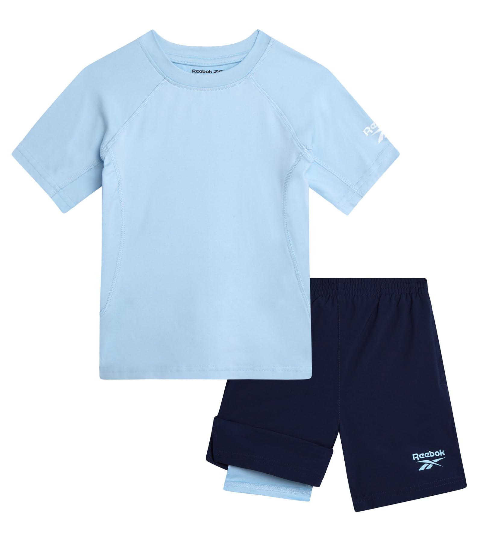 Reebok Active Shorts für Jungen, 2er-Pack, Performance Dry Fit T-Shirt und Gym Shorts (Kleinkind/Jungen)