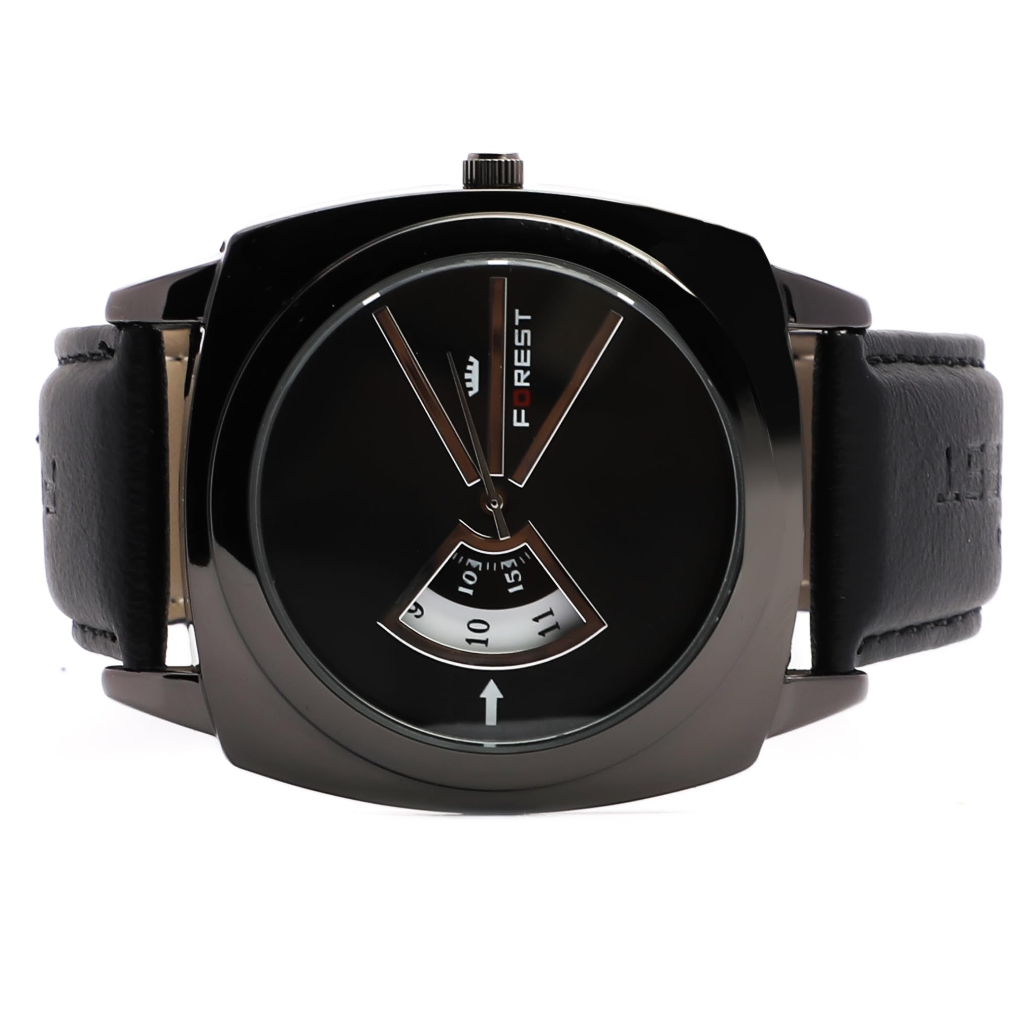 DHRIYA Mens Forest Genuine Leather Strap And Stainless Steel Body Analog Watch, Black (B0CM6RR12V) Amazon Price History, Amazon Price Tracker