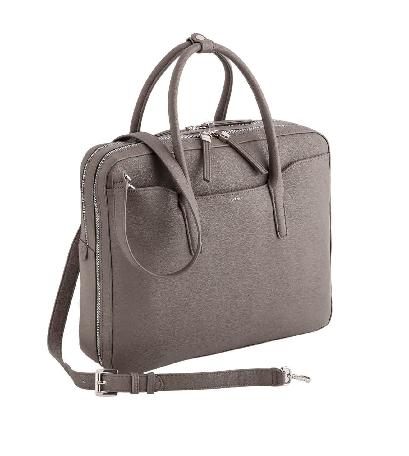 Carpisa MANDY Grey Faux Leather Laptop Briefcase Bag for Men and Women, Laptop Sleeve | Crossbody Messenger Bag Satchel, Macbok, Tablet, Travel, Business Bag, Laptop Size- 17 Inch (B0CWYGSWRY) Amazon Price History, Amazon Price Tracker