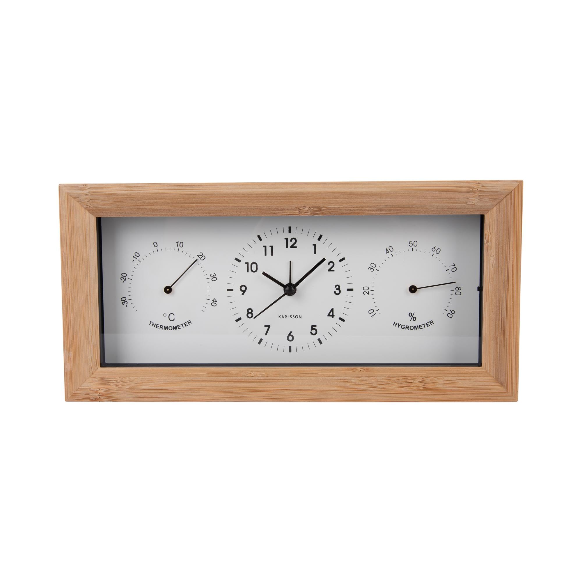 Karlsson Alarm Clock Neat Rectangle - White (KA5925WH)