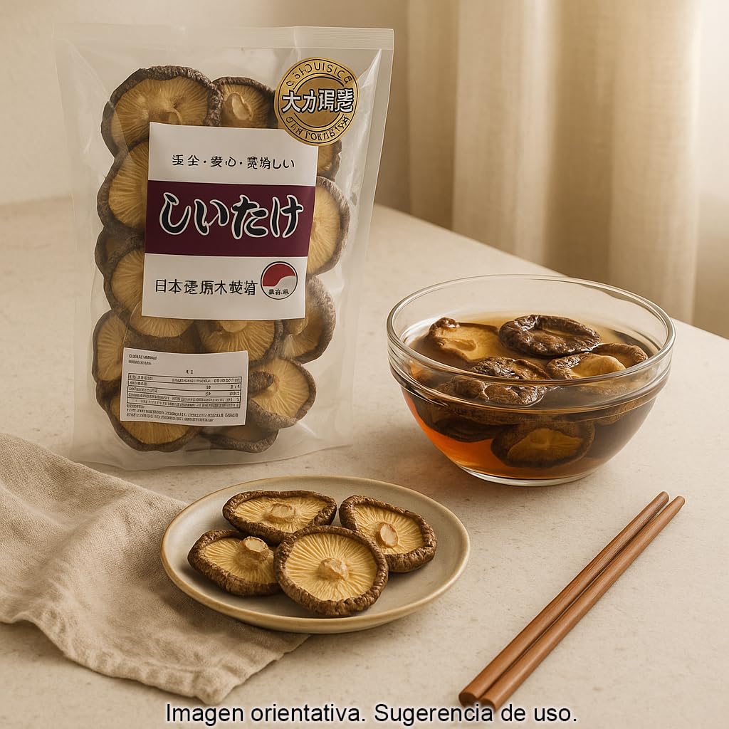 Setas Shiitake Deshidratadas Japonesas 30 g Ingrediente Umami para Ramen Caldos Sopas Salteados y Salsas