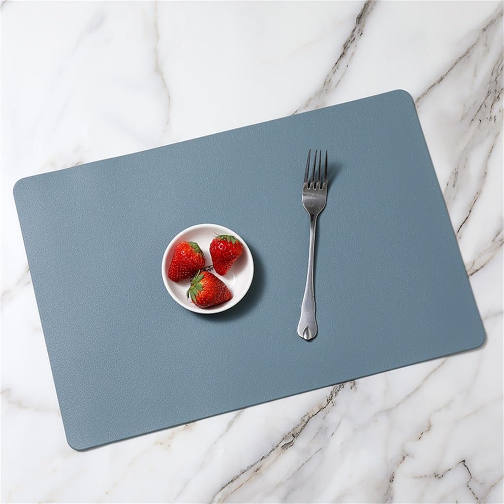 Home Placemat Easy to Clean Insulation Mat Decorative Placemat PVC Leather Placemat Hotel Cafe(Beige)