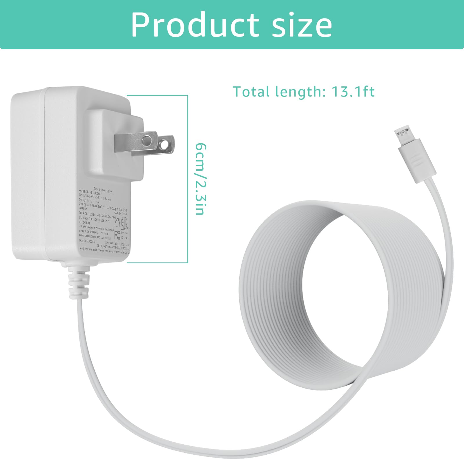 Yubunt 9025166 Charger Replacement Part, Compatible with Electric Sunshades, Curtains, Blinds, Awnings - Rechargeable Lithium-Ion Battery Power Supply (1 Pcs)