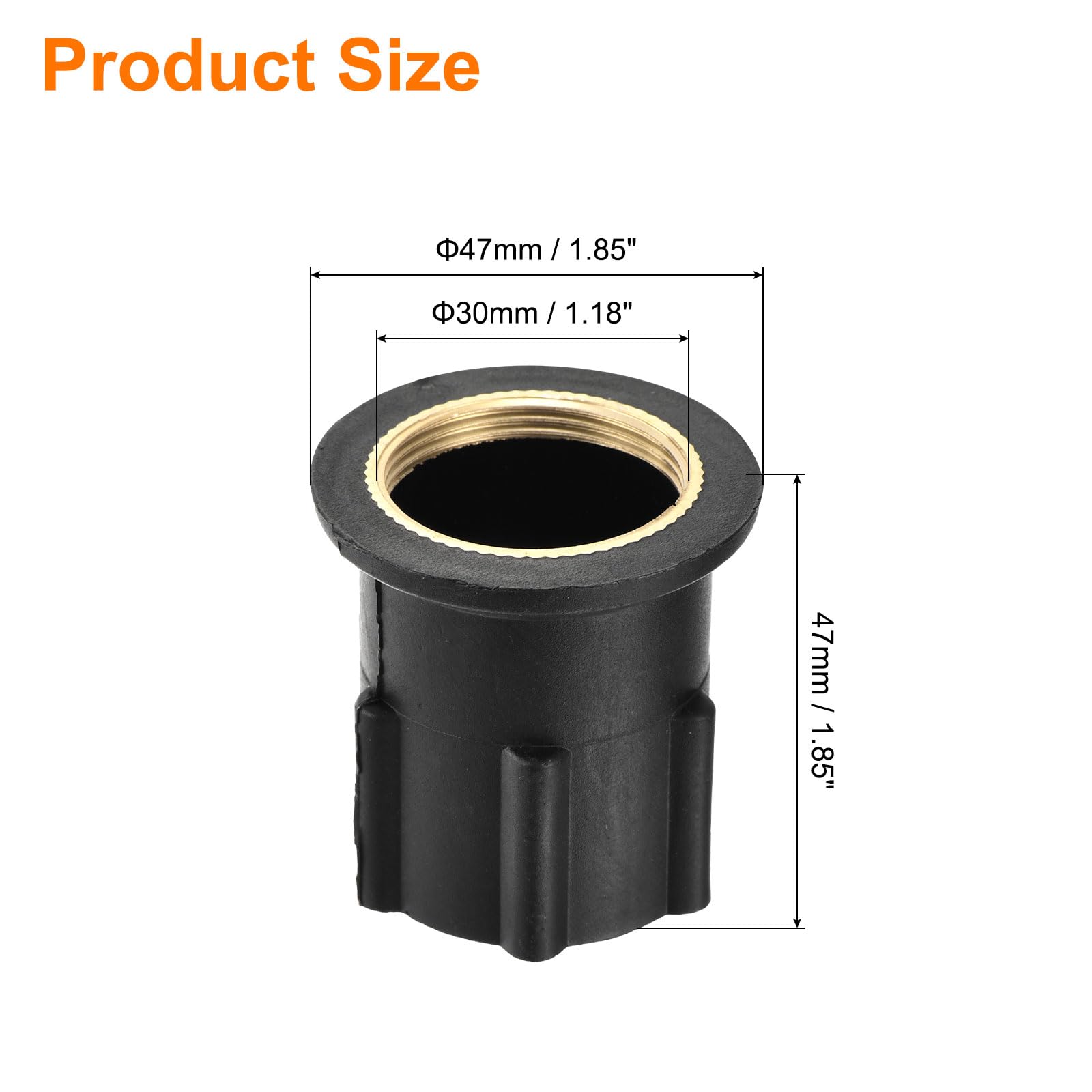 sourcing map 1 Pièce Écrou de Robinet de 3,0 cm (1,18 Pouce) Base Fixe, Écrou de Fixation en Plastique Attache de Robinet, Assemblage de Robinet Fixe pour Cuisine, Noir