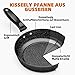 Kiseely Pfannenset 3-teilig, 26cm+28cm+30cm Bratpfanne 3-teiliges Set zum Kochen, professionelle Bratpfannen mit Antihaftbeschichtung und kühl bleibendem Griff, PFAS-frei, spülmaschinenfest (BC1)