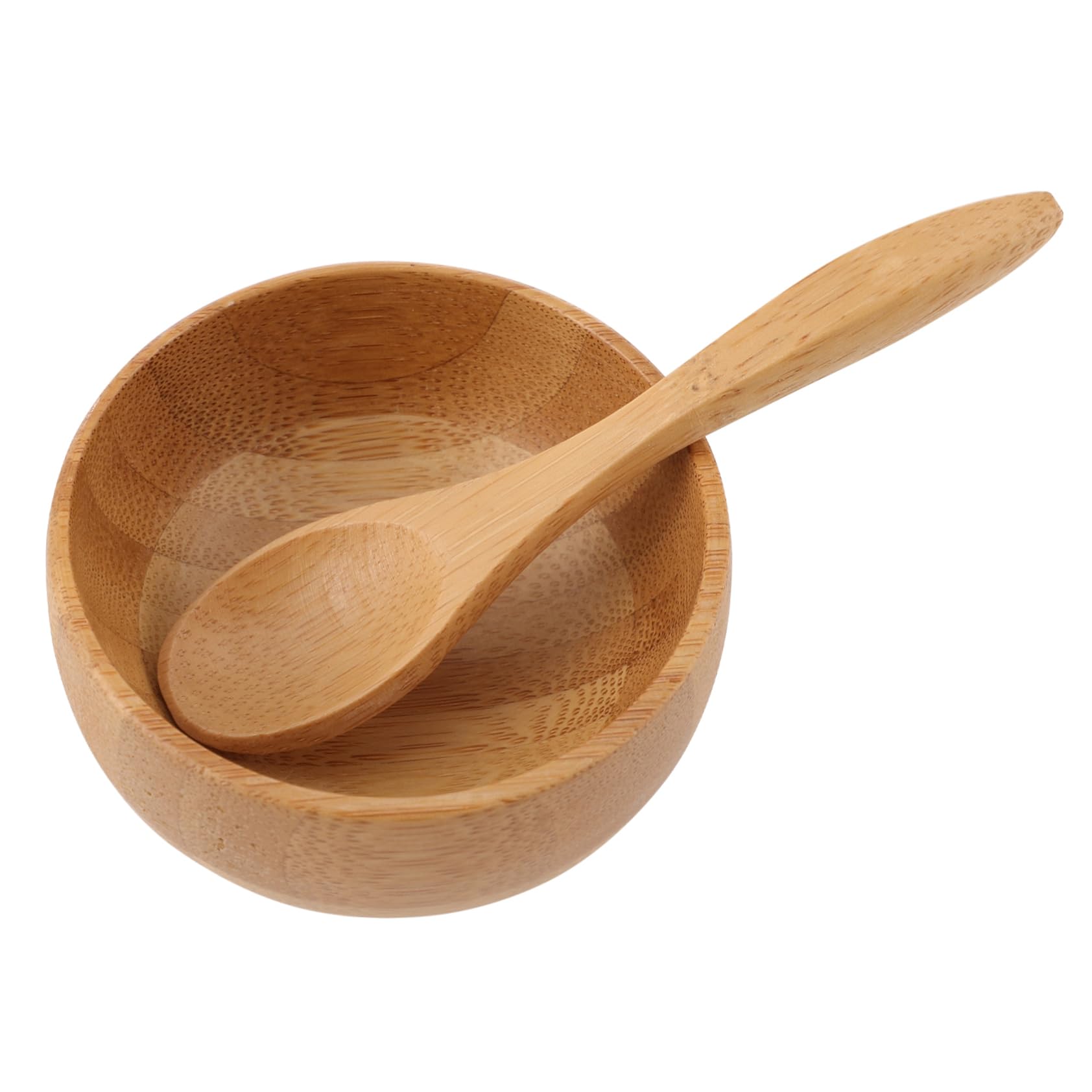 OHPHCALL Mask Diy Tool Kit Bamboo Mixing Bowl Spoon Anti-drop Stirring Bowl for Facemask