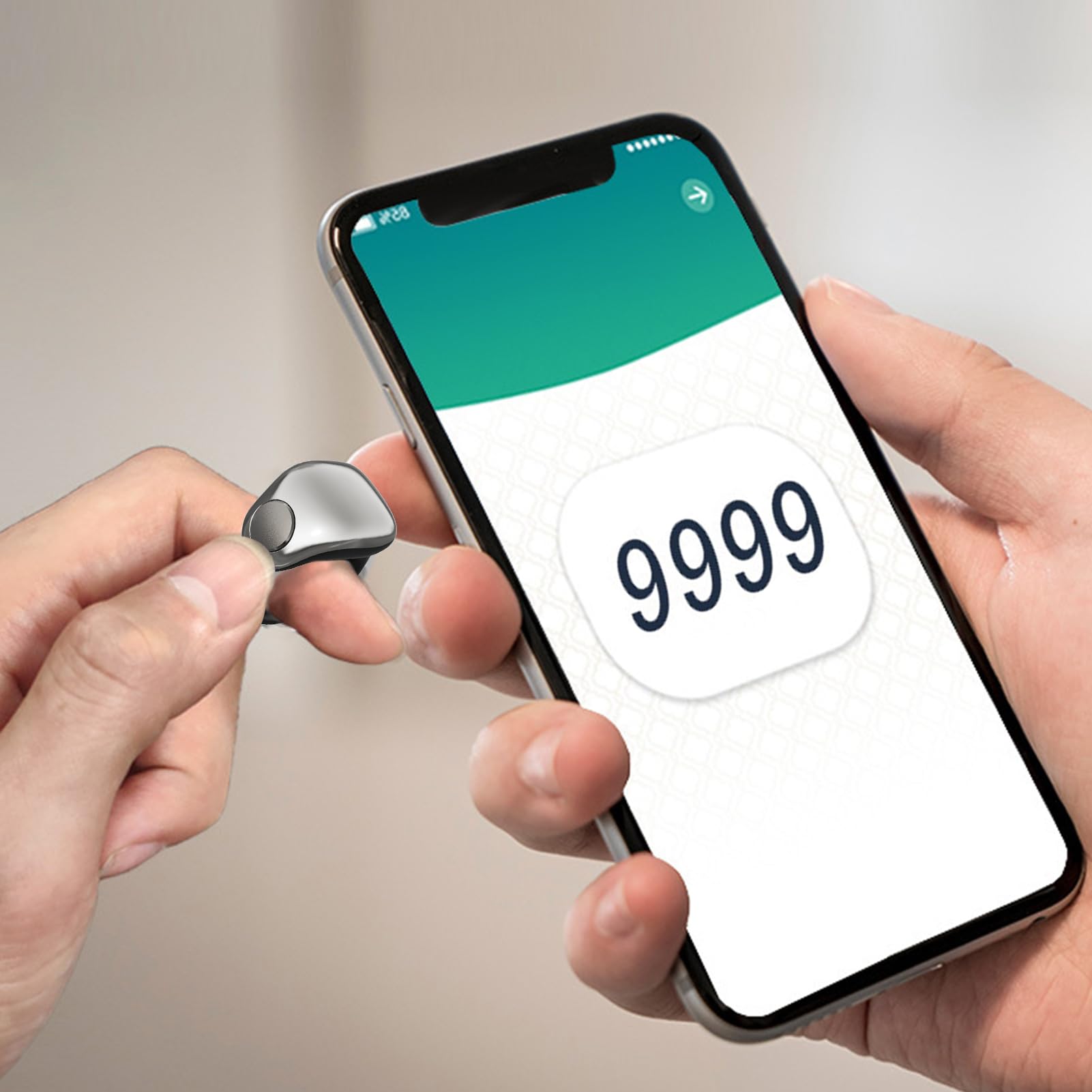 Generico Anillos Smart Men - Anillo de Oración Inalámbrico Digital, Banda Recargable a, Dispositivo de Impermeable, Accesorio de Estilo Moderno | contrapeso Portátil Mujeres con Condado