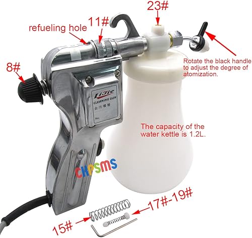 Miniatura 2 de CKPSMS Marca - Textil Pistola de limpieza de puntos para impresoras de pantalla/limpieza de cristales y rocas 110 voltios # KP-170A 110 V 1 SET