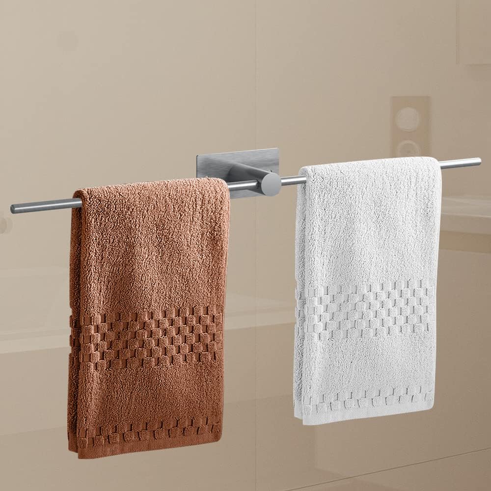 HONPHIER Adjustable Towel Holder Self Adhesive Towel Rails Wall Mounted Bathroom Towel Rack