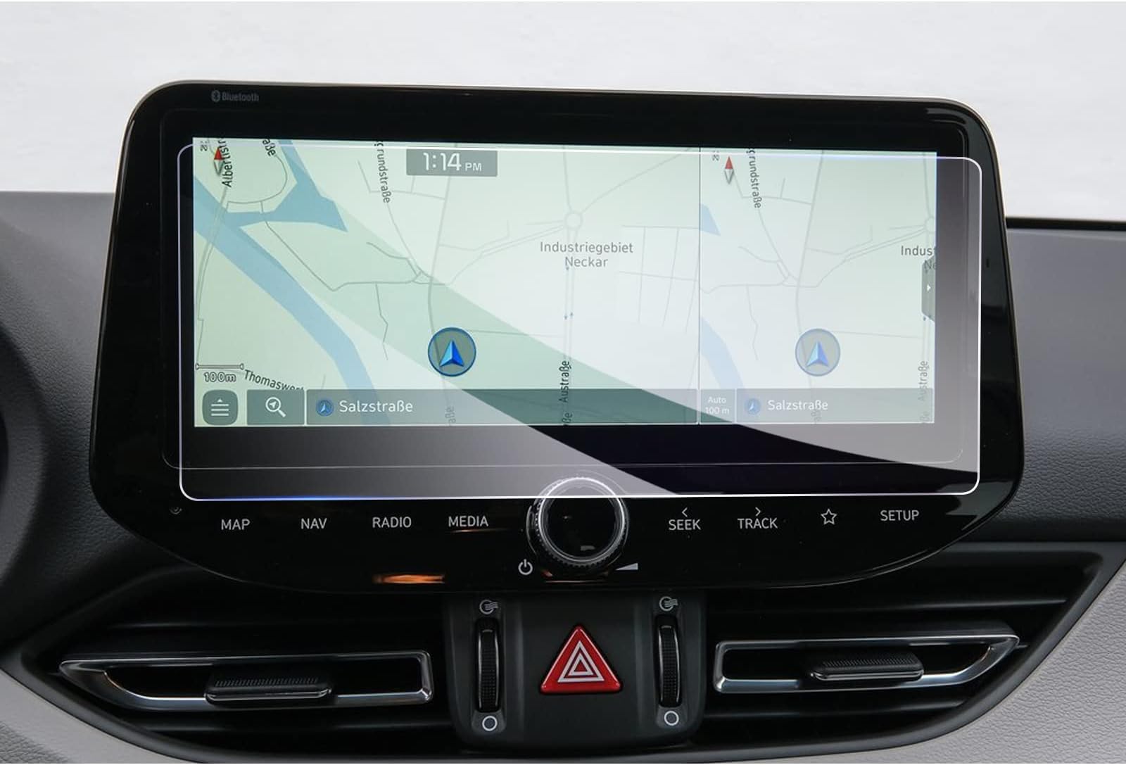 GAFAT 10.25" Hyundαi i30/N Line/Kombi/Fastback N 2020-2023 2024 Navigation Protective Film, Tempered Glass Screen Protector, Compatible with Hyundai i30, 9H Anti-Scratch [Not for Fαcelift ii 2024.6-]