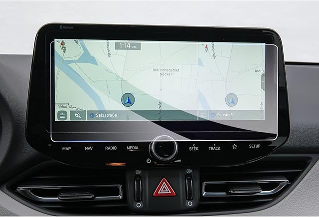 GAFAT Hyundai i30/N Line/Kombi/Fastback N 2020-2023 2024, folia ochronna do nawigacji, szkło hartowane 10,25", kompatybilna z Hyundai i30, odporna na uderzenia, zarysowania 9H