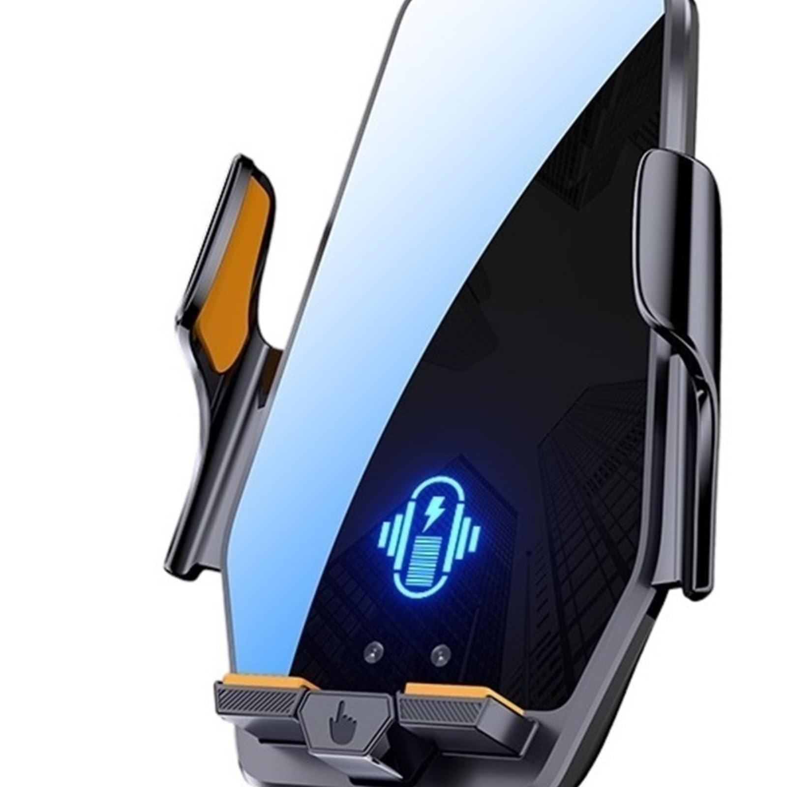 Per Xiaomi Supporto Universale Per Telefono Auto 66W Stazione Ricarica Rapida Wireless Caricabatterie Automatico A Induzione Infrarossa Porta Cellulare Auto(Black)