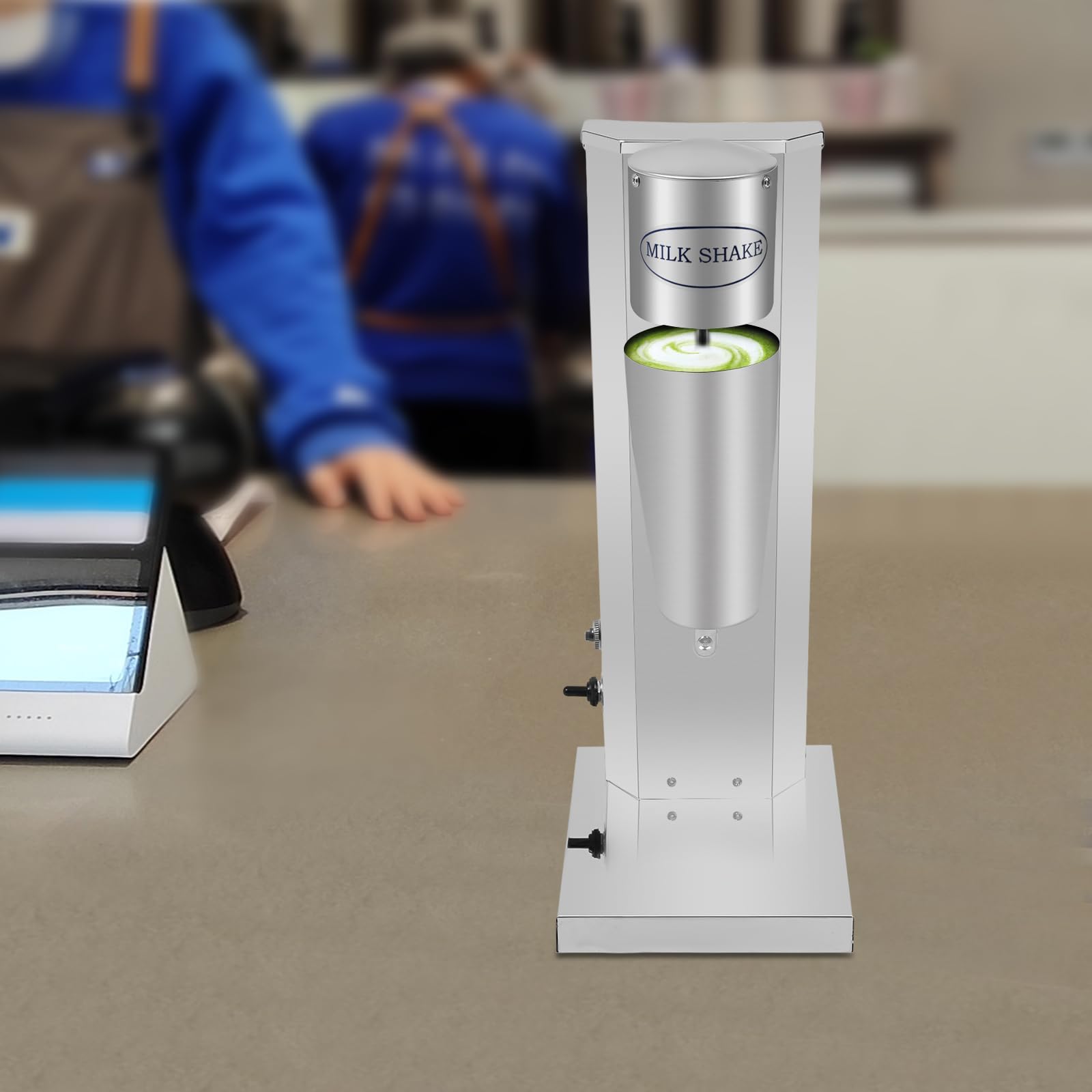 PROYONGOO 180W 110V Milkshake Maker, Milk Shake Machines with 0.21 Gal Cup, 2 Speed Electric Mix Drink Machine for Commercial