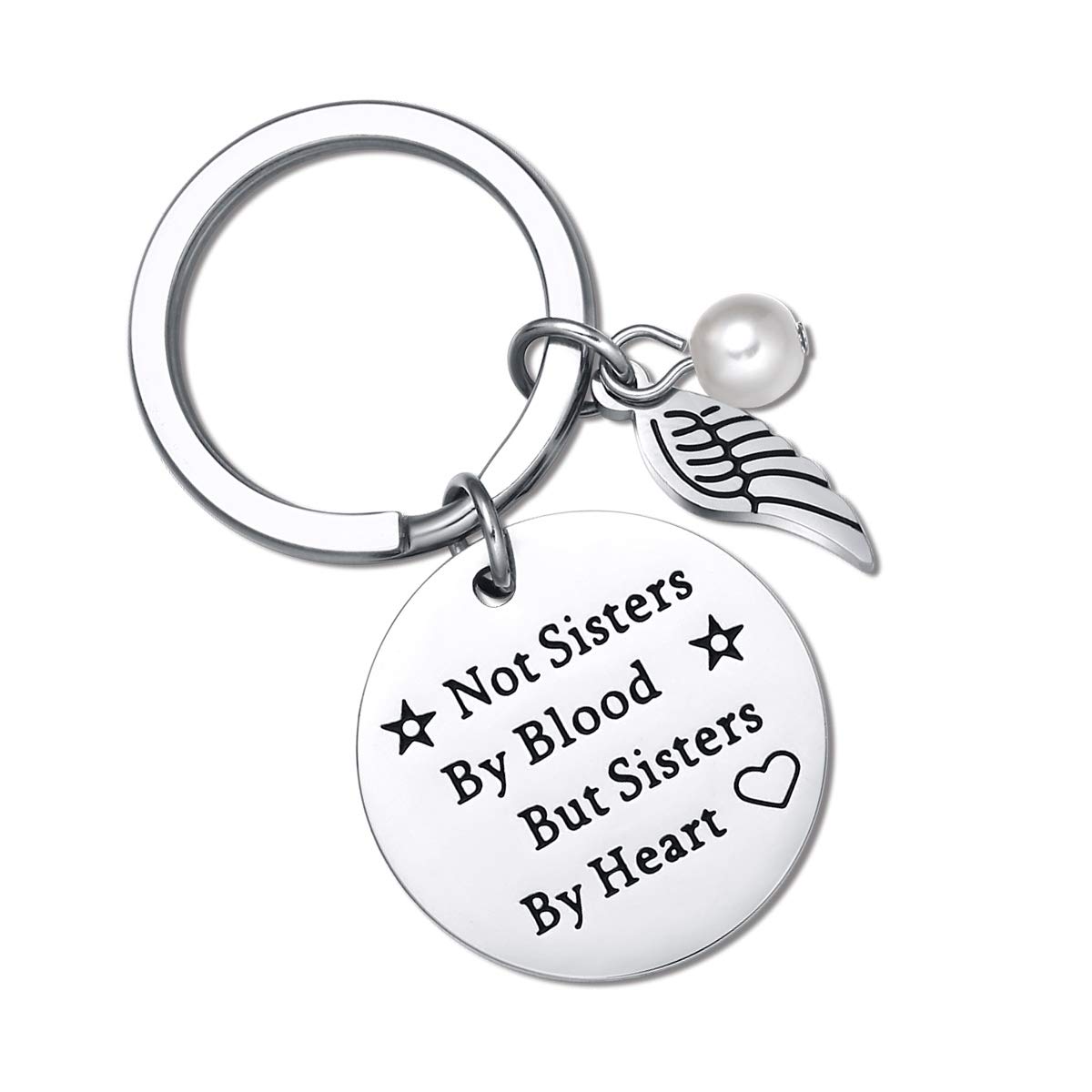 OSIANANot Sisters by Blood but Sisters by Heart Friendship Keychain