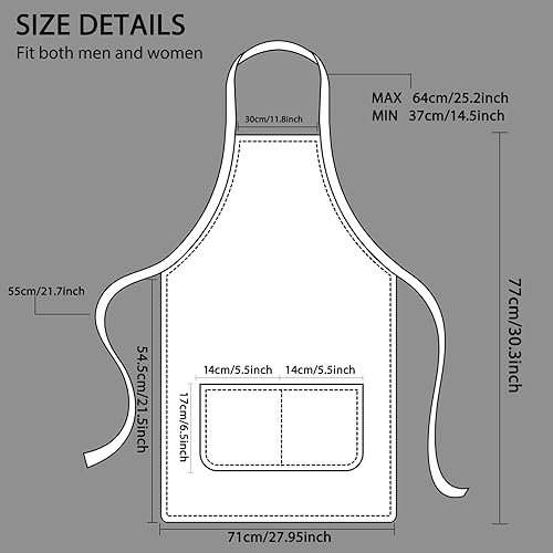 Miniatura 2 de POFULL Delantal de cocina Oma con bolsillo Oma Hornear Delantal de cocina OMA Decoración de cocina