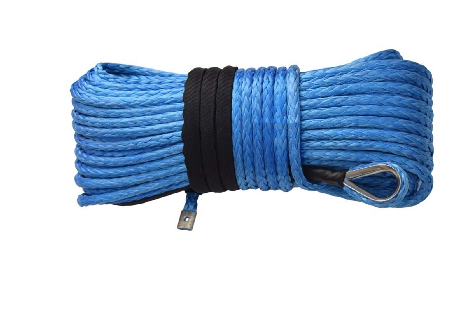 Winch Rope, Blue 14mm*45m Synthetic Winch Rope,ATV Cable for Electric, Plasma for Auto Parts