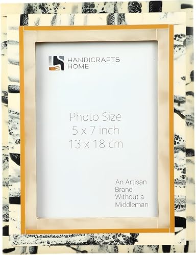 Handicrafts Home Ivory-679 Vintage Picture Frame 5X7, Handmade Decorative Photo Frames For Living Room, Minimal Decor For Office, White Ivory Photo Frame For Farmhouse Decor, Living Rooms Wall & Mantle Decor