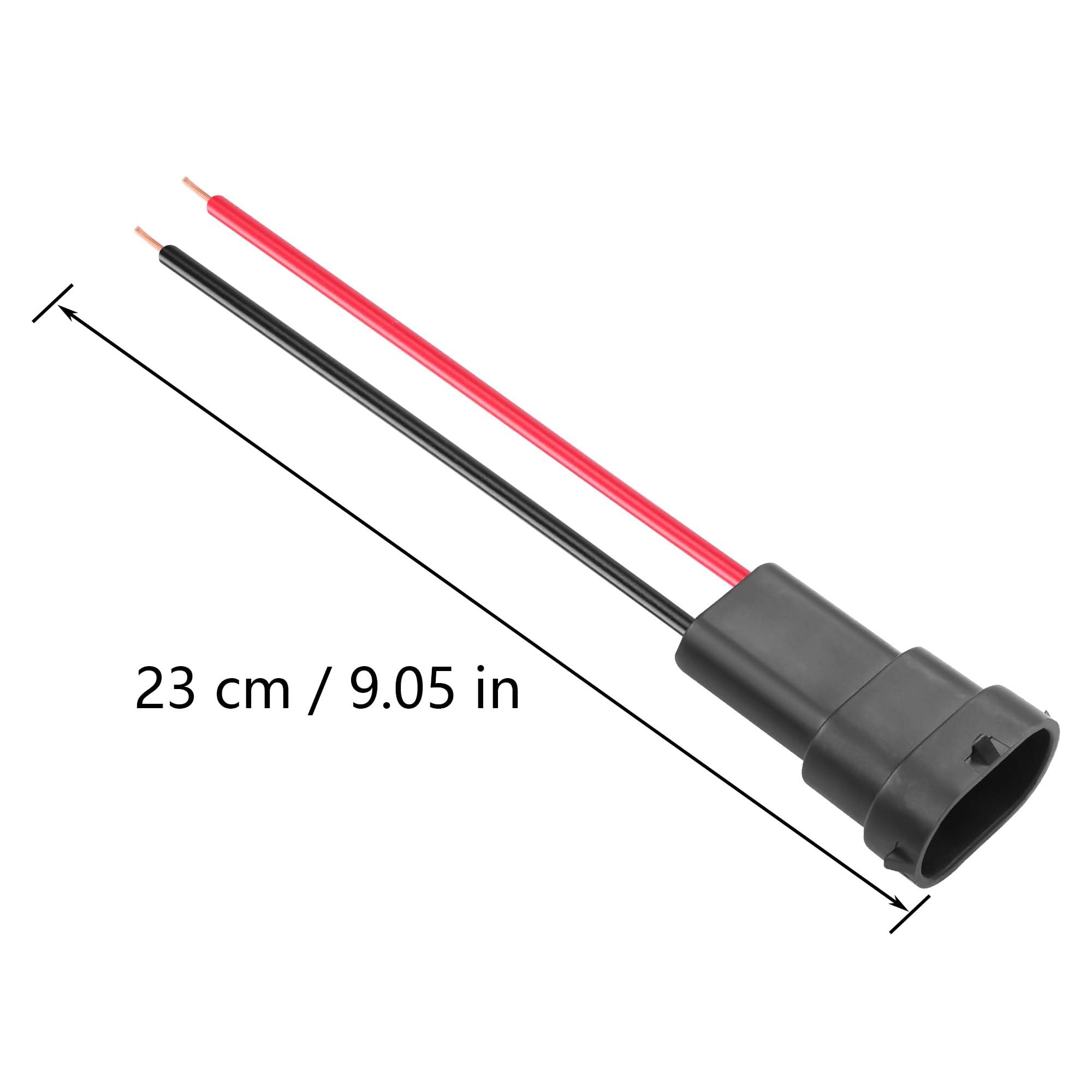 GINTOOYUN H8 H11 złącze do gniazda świetlnego samochodu, 2 szt. wtykowe gniazdo okablowania męskie złącze adapter do reflektorów, świateł przeciwmgielnych (męskie)
