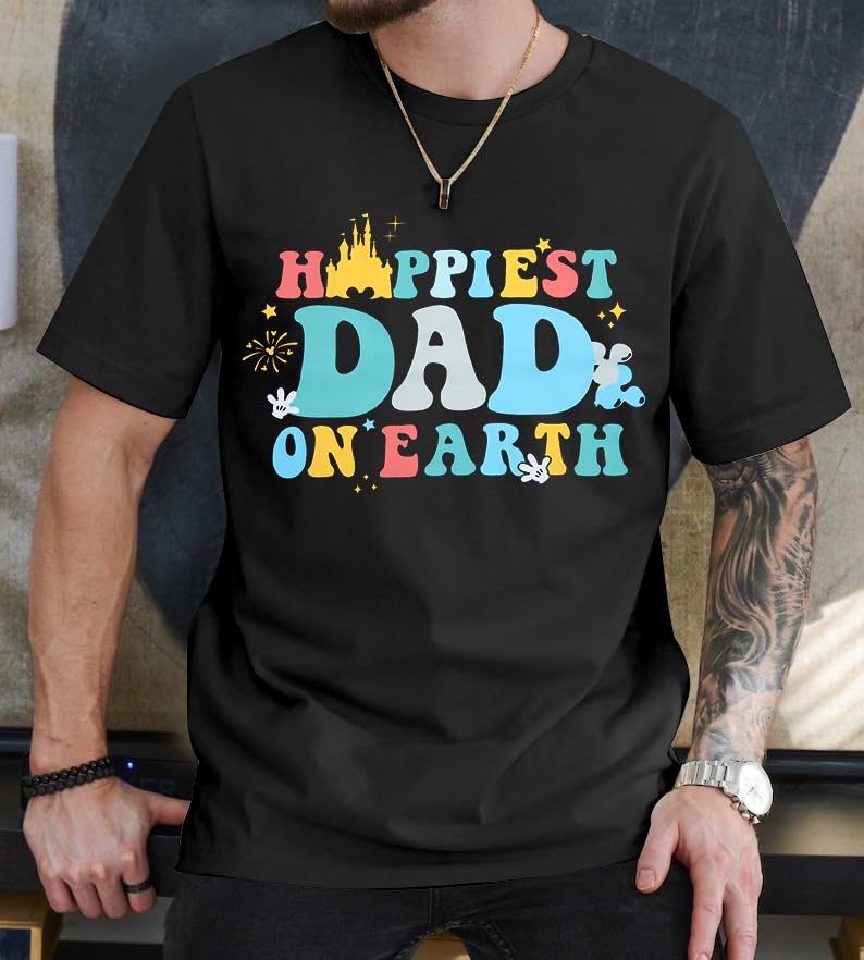 Mom and Dad Shirts Happiest Mama On Earth Shirt Matching Couple Outfit Magic Family Vacation Short Sleeve Tee3