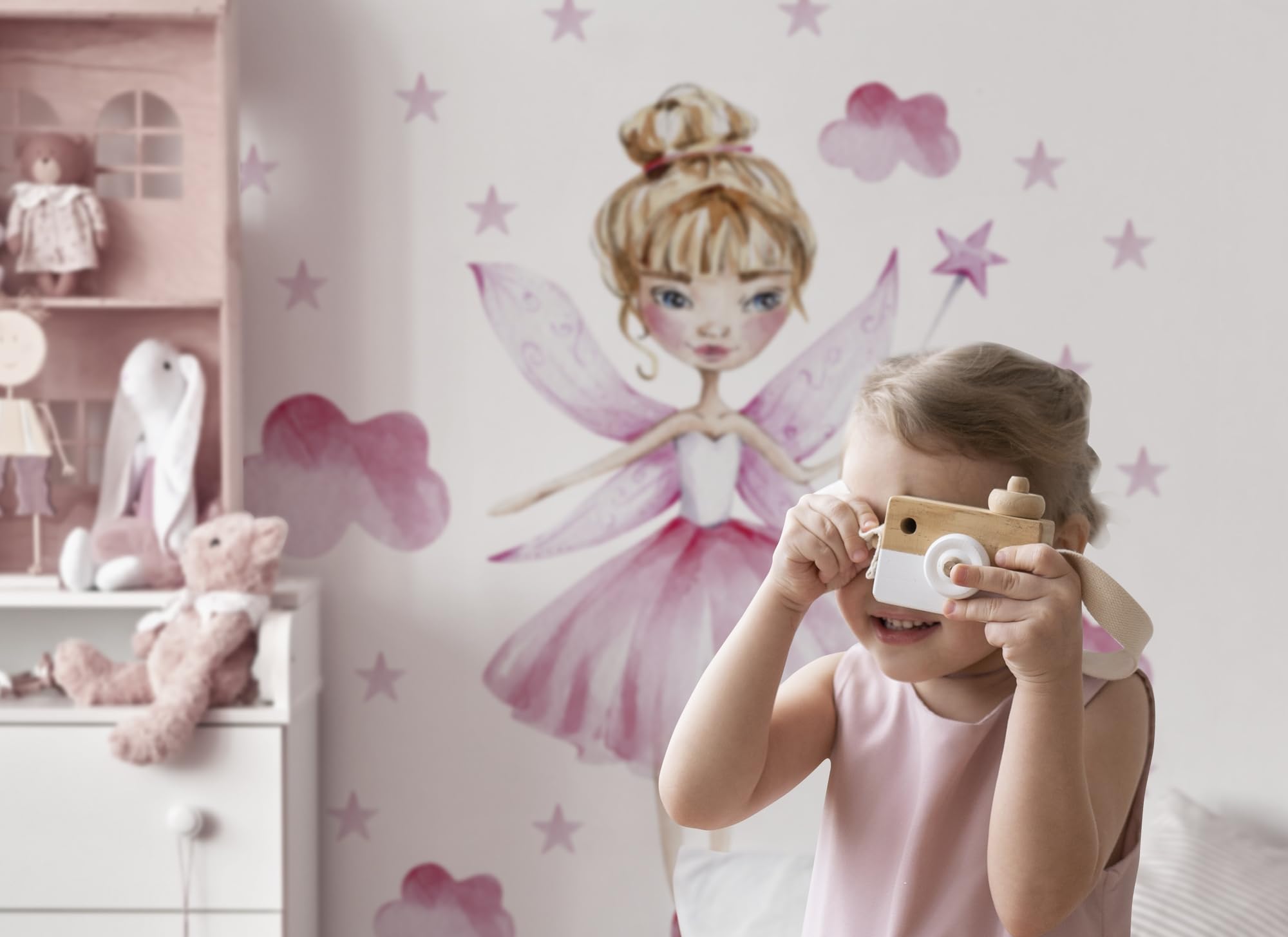 Stickers Muraux Enfants Motif: Fée (200x190cm) - Autocollant Mural - Decoration Chambre Bebe Fille - Deco Chambre Enfant Fille & Garcon os6604