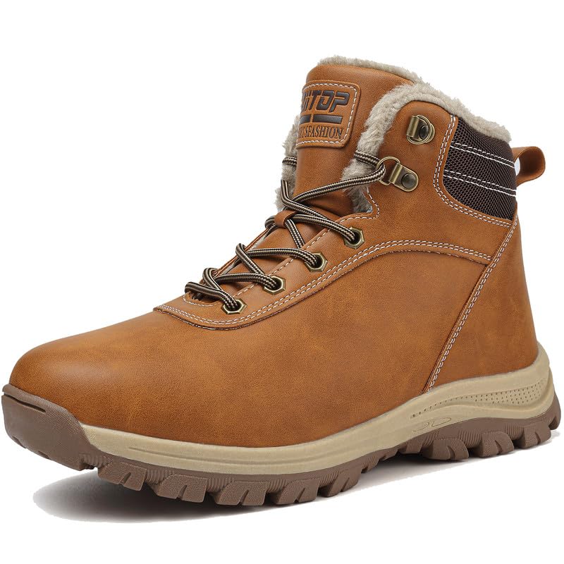 Waterproof Boots Mens Pull On Walking Boots ZiitopWinter Snow