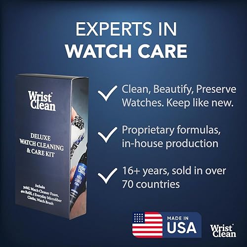 Miniatura 2 de Kit de limpieza de reloj de lujo con Microsuds Tech Limpiador de reloj de 50ML de espuma, recarga de 4oz, paño grande de limpieza de reloj y