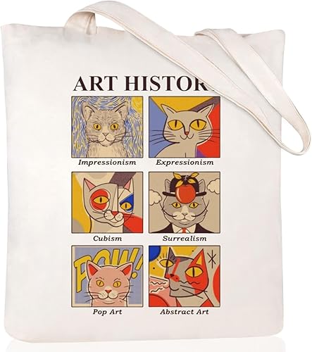 Bolsa de lona para mujer, estética, bonita, para compras, comestibles, reutilizable, con cremallera interior, regalo para mujer