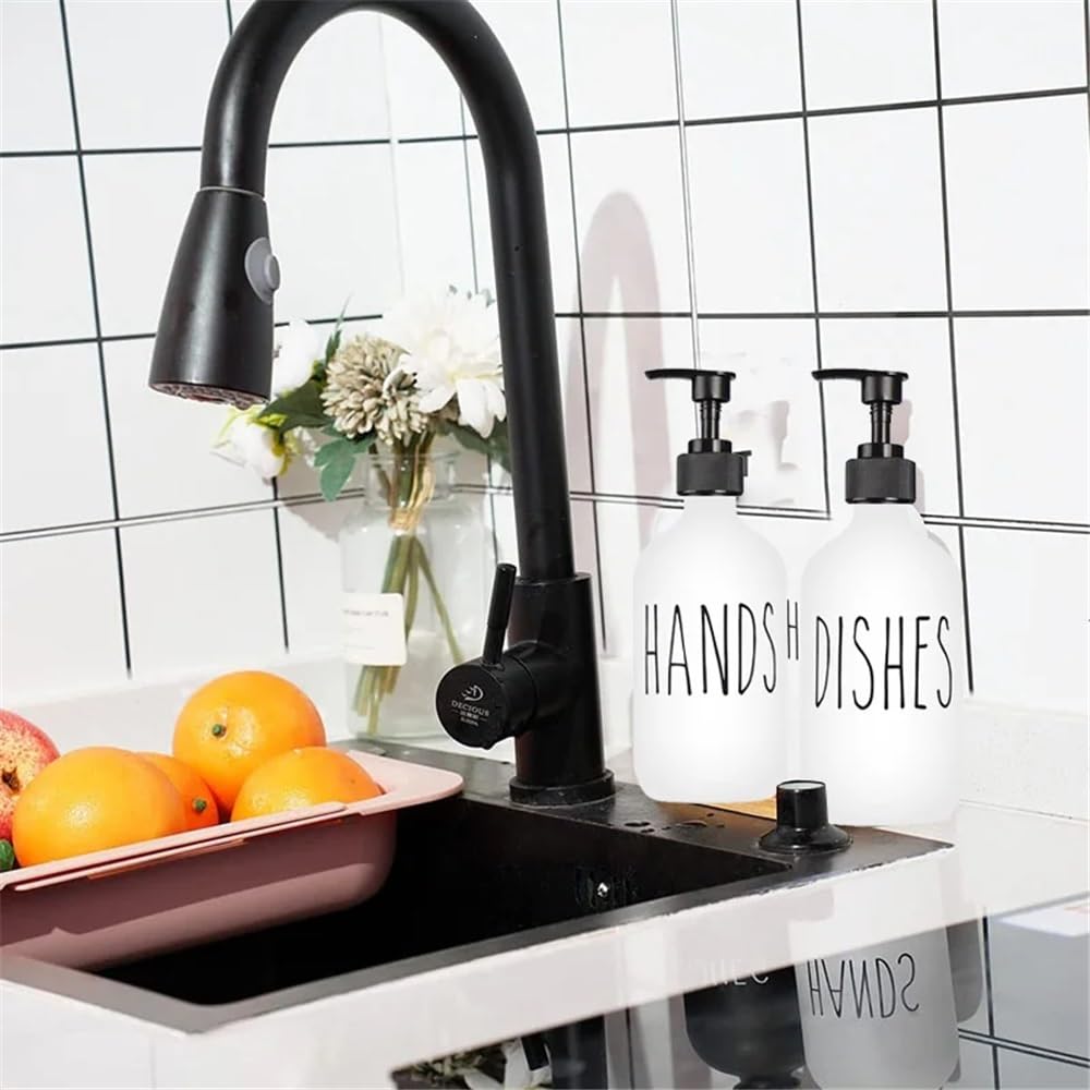 Zestaw dozowników mydła do rąk, taca silikonowa, wielokrotnego napełniania plastikowa butelka szamponu, pusty pojemnik do przechowywania płynnych balsamów, 500ml do kuchni łazienki