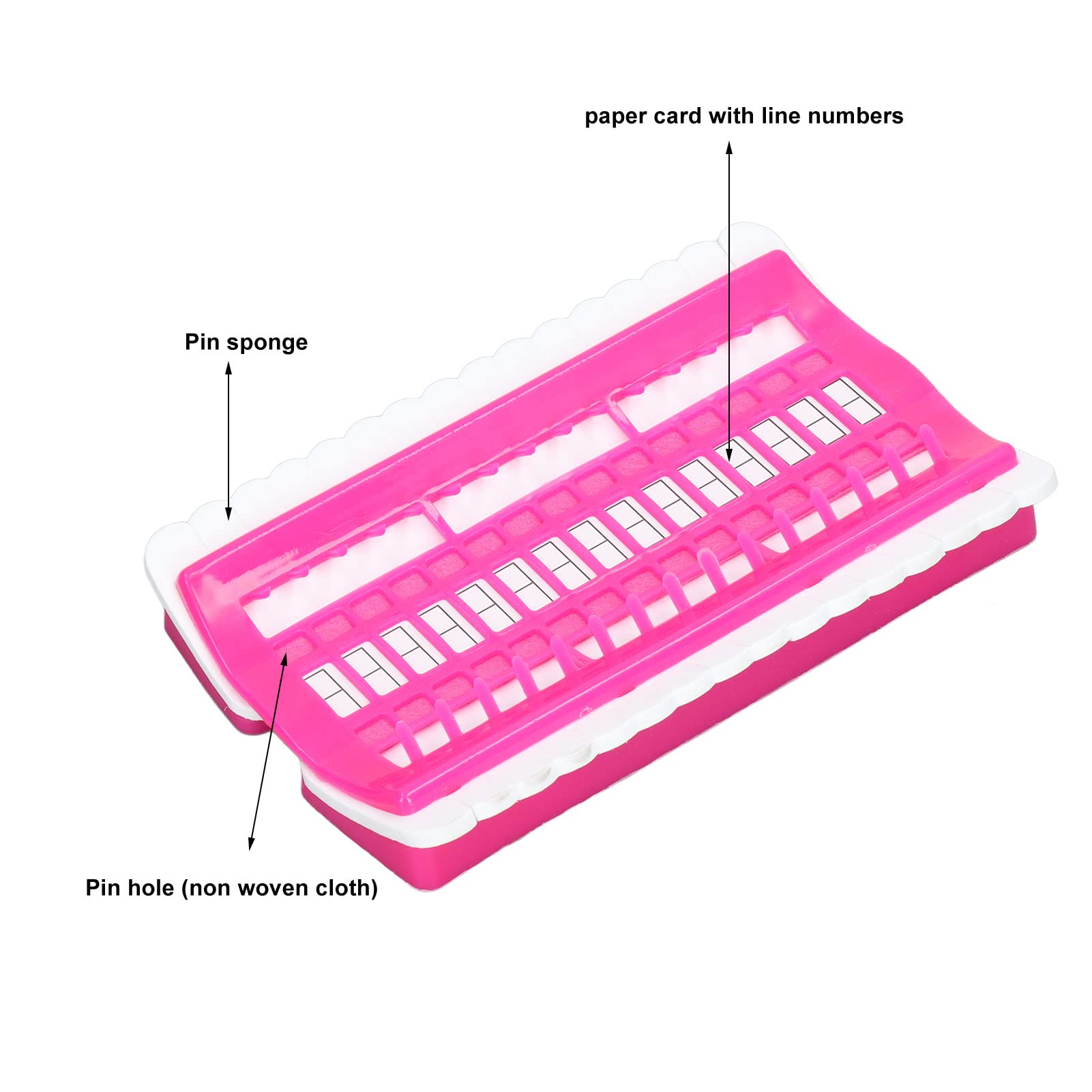 30 Positions Floss Organizer Embroidery, Shelf Thread Organizers for Cross Embroidery Thread Holder, Embroidery Thread Organizers Shelf for Cross Stitch Tool (Pink)