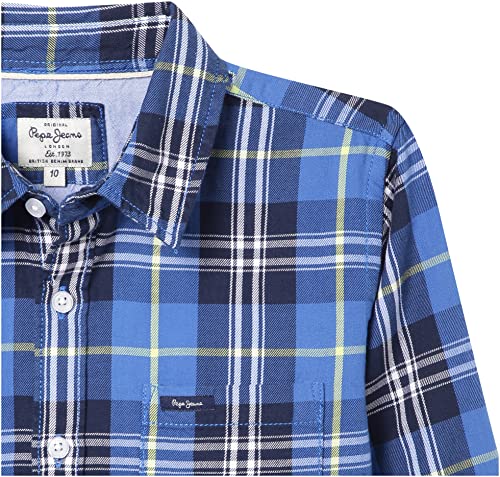 Image of Pepe Checks Cotton Shirt Collar Boys Shirt (S22PPBB302273RO-P)