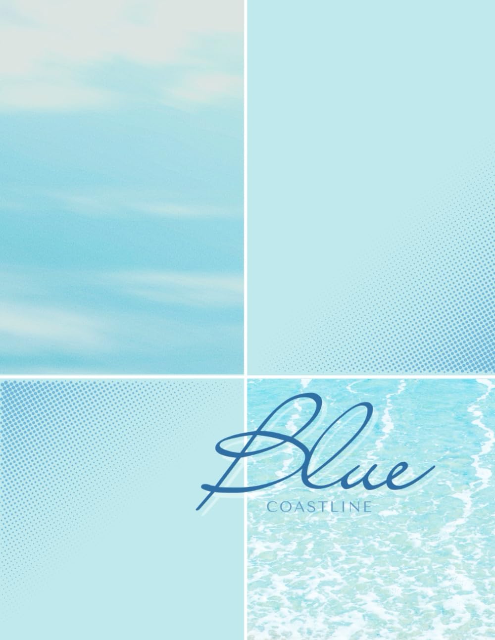 Livre d'ornement Blue Coastline pour sublimer un meuble de salon vide
