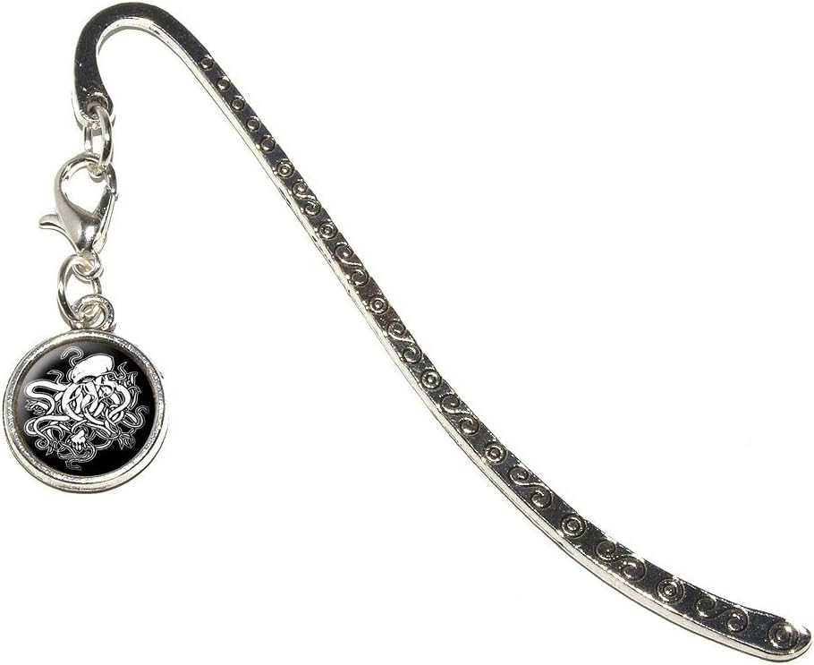 Cthulhu Metal Bookmark Page Marker with Charm