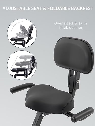 Miniatura 5 de Merax Bicicleta de entrenamiento para el hogar bicicleta estática reclinada 4 en 1 y posiciones verticales de bicicleta de ciclismo para interiores,