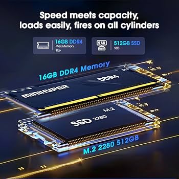 Amazon.co.jp: MINIHYPER ミニPC、Micro PC 16GB RAM 512GB SSD