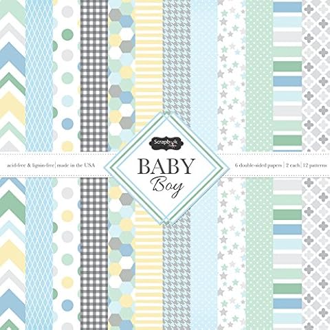 Scrapbook Customs 37474 Themed Paper Scrapbook Kit, Baby Boy Cover