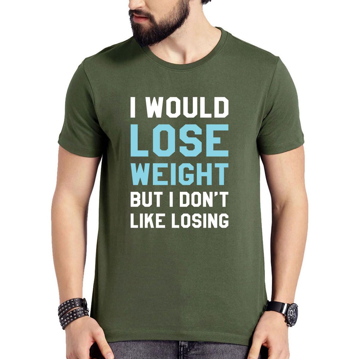 WILDSTAFunny Gym T-Shirt for Men | Workout T Shirt | Pure Cotton Gym Tshirt